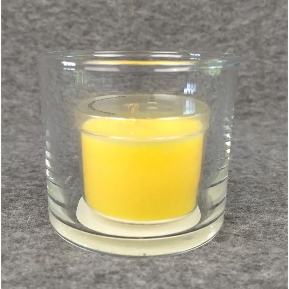 Slatkin Co Bath Body Works Mini‎ Candle CREAMY PUMPKIN 1.6 oz Clear Glass Holder